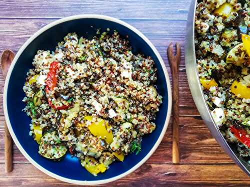 Salade de quinoa aux légumes rôtis