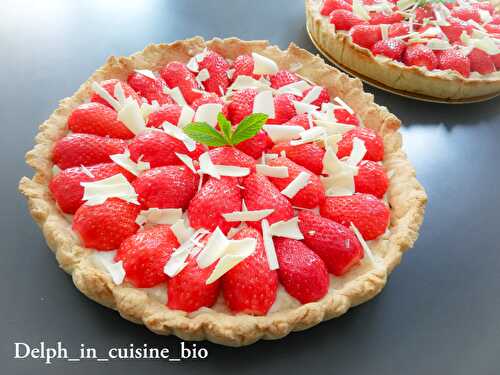 Tarte aux fraises et menthe