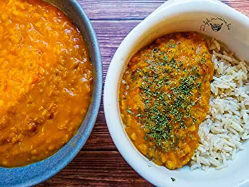 Dhal de lentilles corail et tomates