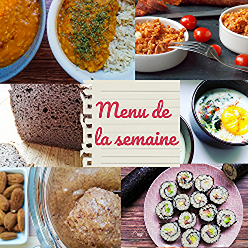 Menu semaine du 15 au 21 janvier 2024