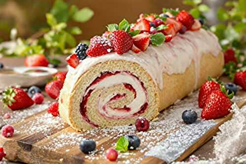 Comment préparer un gâteau roulé aux fraises léger ?