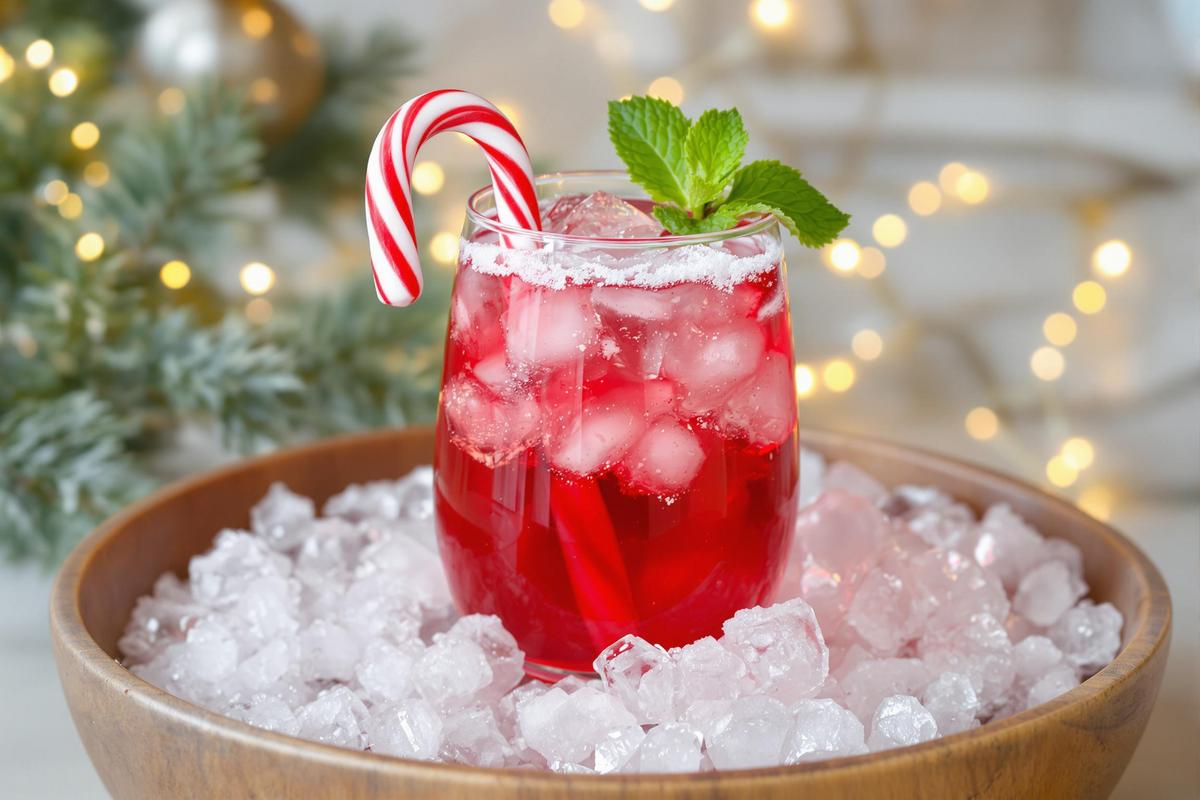 Le cocktail au bonbon Candy Cane Spritzer
