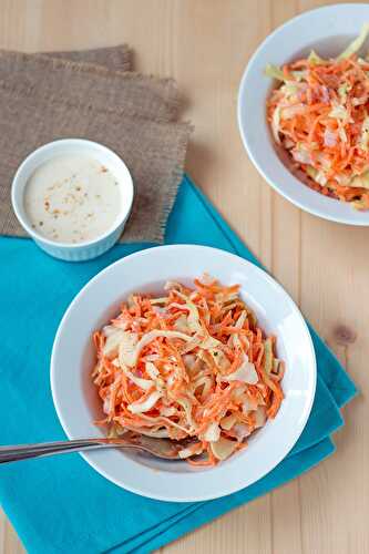 Coleslaw vegan (salade de chou) Recettes du monde, Salades