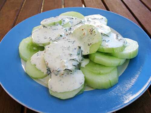 Concombres à la crème Salades