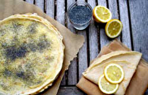 Crêpes sucrées au lemon curd et pavot Crêpes