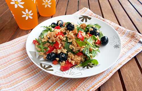 Salade estivale de riz au tofu rosso et roquette Salades - Recettes vegan
