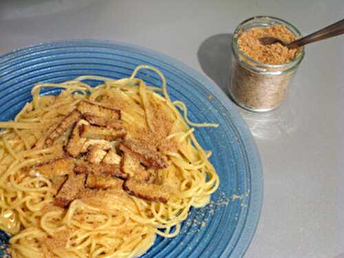 Spaghetti carbonara revisité et parmesan vegan Pâtes et riz - Recettes vegan
