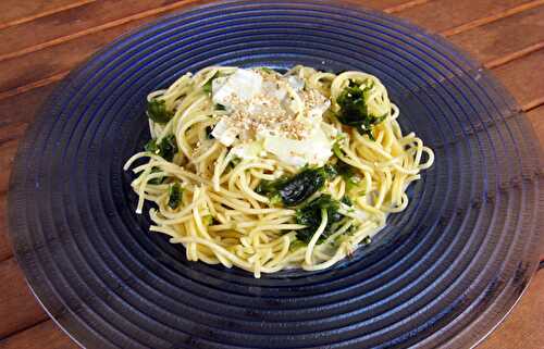 Spaghettis à la laitue de mer Pâtes et riz