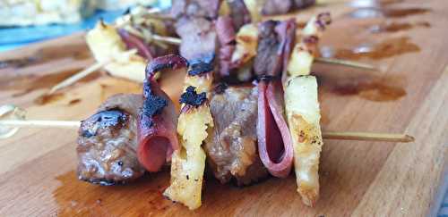 Brochettes magrets-ananas