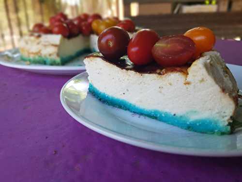 Cheesecake au chèvre frais et tomates cerises - Des Grumeaux Dans Ma Cuisine