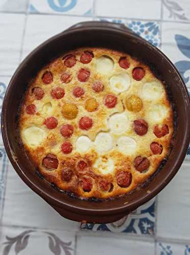 Clafoutis mozzarella et tomates cerises - Des Grumeaux Dans Ma Cuisine