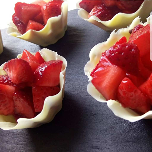 Coupelles de fraises à croquer