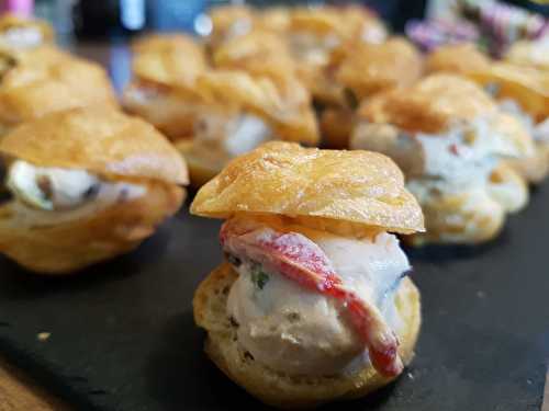 Crème de poivrons et chèvre pour farcir des choux