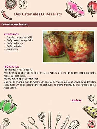 Crumble aux fraises