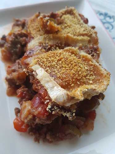 Gratin de viande au chèvre