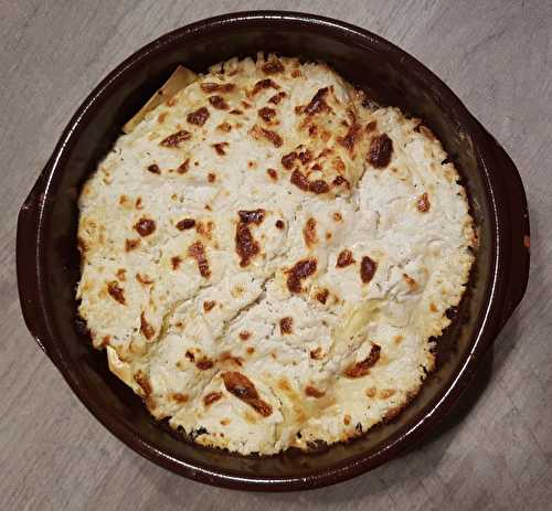 Lasagne de truite poireaux et fromage de chèvre