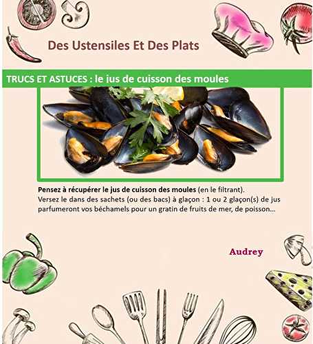 Le jus de cuisson des moules