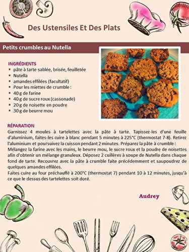 Petits crumbles au Nutella