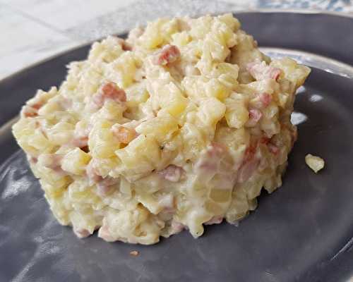 Pomme de terresotto ou risotto de pomme de terre au jambon