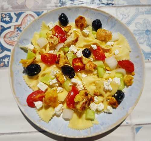 Salade de farfalle et poulet