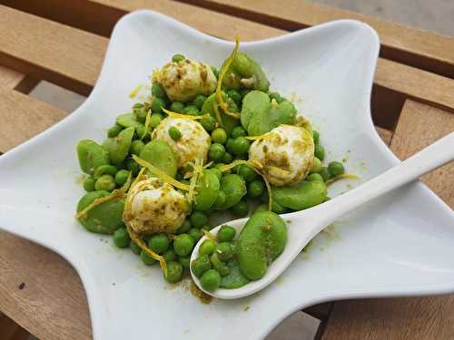 Salade de mozzarella et légumes verts