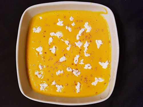 Soupe de potimarron et chèvre frais