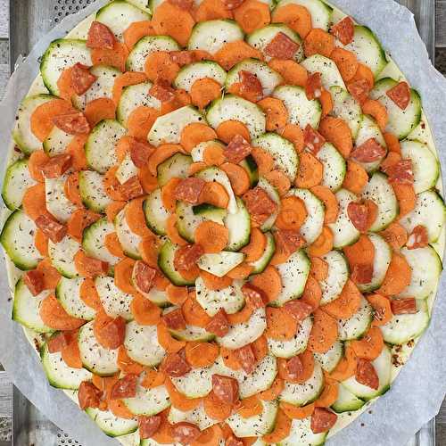 Tarte fine carottes-courgettes et chorizo