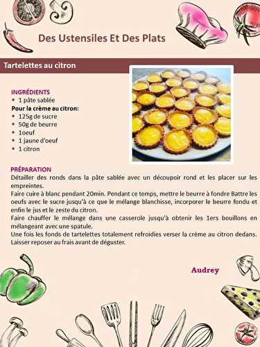 Tartelettes au citron - Des Grumeaux Dans Ma Cuisine