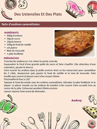 Tatin d'endives caramélisées