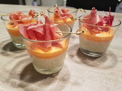 Tzatziki au coulis de poivron et jambon