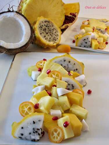 Assiette de fruits exotiques