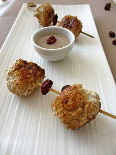 Boulettes de poulet aux fruits rouges