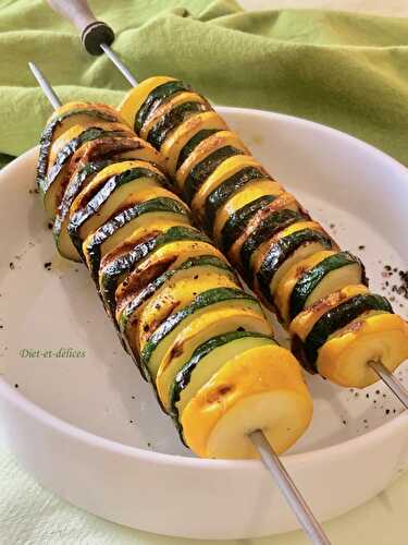 Brochettes de courgettes