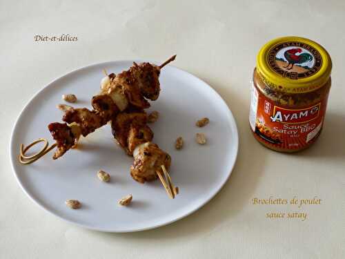 Brochettes de poulet sauce satay