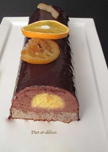 Bûche au chocolat et à l’orange