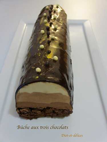 Bûche aux trois chocolats