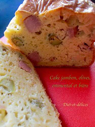 Cake jambon, olives, emmental et bière