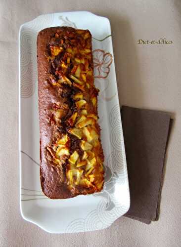 Cake marbré aux pommes et au chocolat