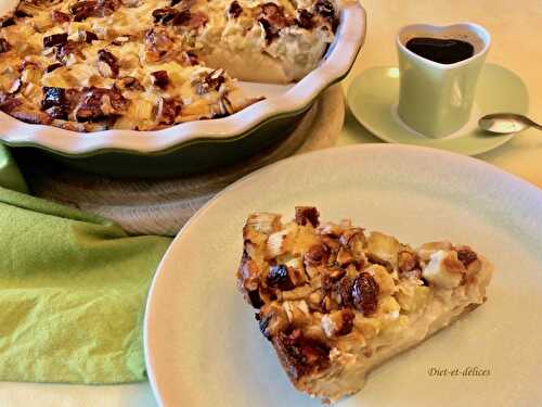 Clafoutis à la rhubarbe et au nougat noir