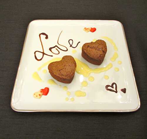 Coeur fondant au chocolat et à la crème de marrons