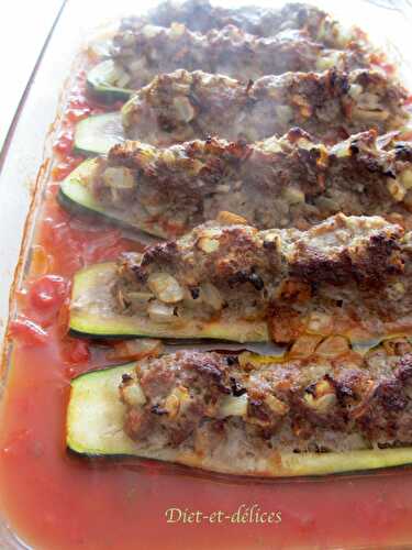 Courgettes farcies à la viande hachée