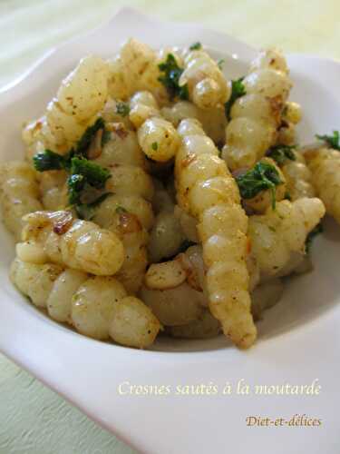 Crosnes sautés à la moutarde