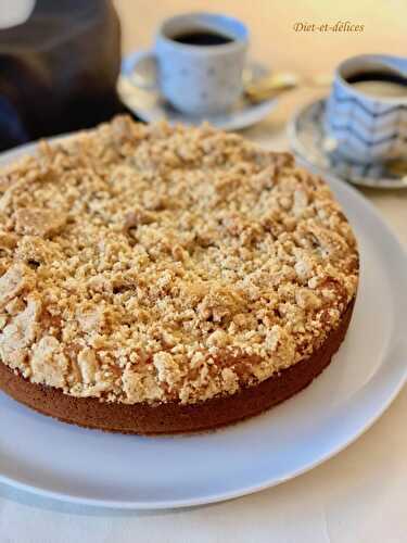 Crumble cake à l’amande et au mascarpone