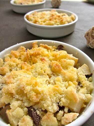 Crumble poires choco noisettes