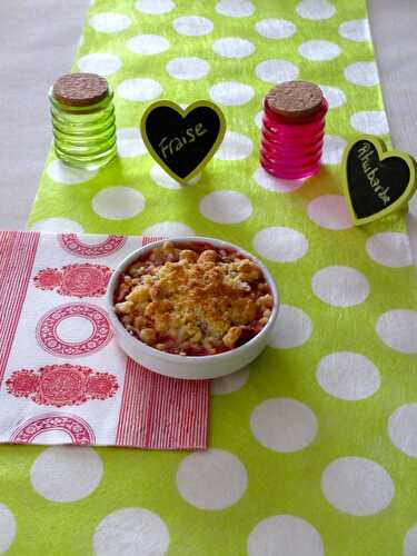 Crumble rhubarbe fraise