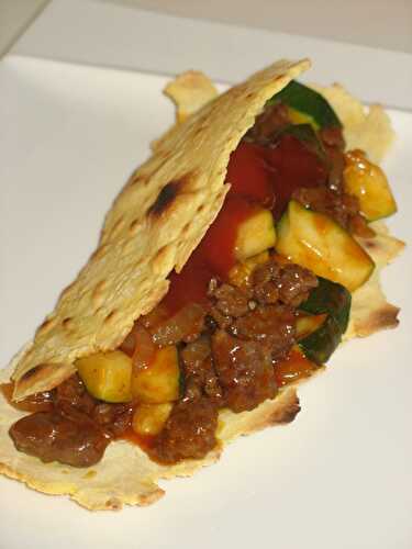 Enchiladas au boeuf haché et aux courgettes