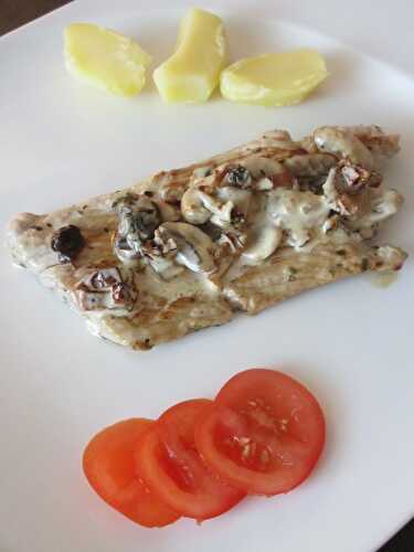 Escalopes de veau aux tomates séchées et champignons frais