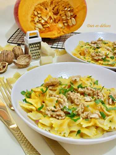 Farfalle, sauce au potimarron