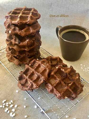 Gaufres liégeoises au cacao et pépites de chocolat