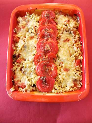 Gratin de coquillettes aux tomates